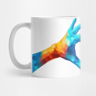 Heart with fingers Mug